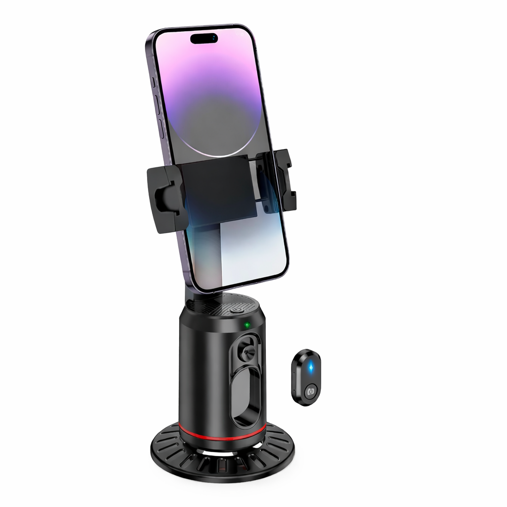 Selfie 360°Auto  Face Tracking-Selfie Stick Tripode Q02 con IA
