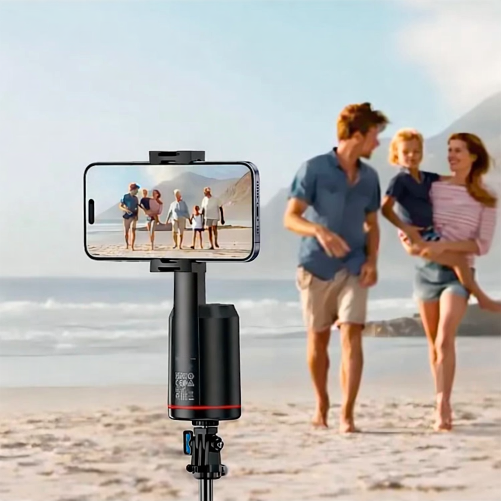 Selfie 360°Auto  Face Tracking-Selfie Stick Tripode Q02 con IA