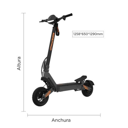 Scooter eléctrico Yadea G10 - vista completa y dimensiones