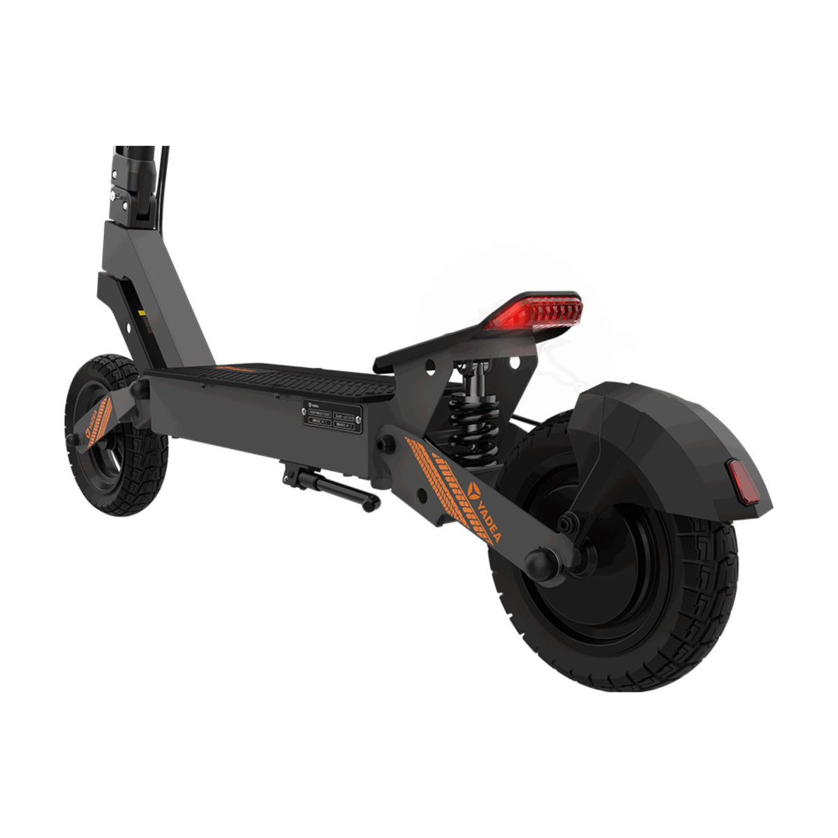 Scooter eléctrico Yadea G10 - plataforma y suspensión posterior